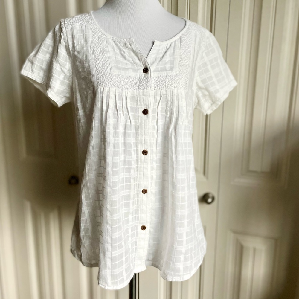 PRANA White Lucie Shirt - Picture 2 of 7